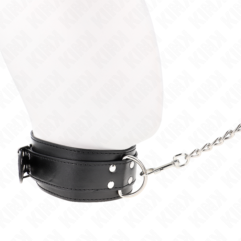 KINK - NECKLACE WITH STRAP 65 CM SILVER BUCKLES ADJUSTABLE 33-46 CM X 5.5 CM - 4