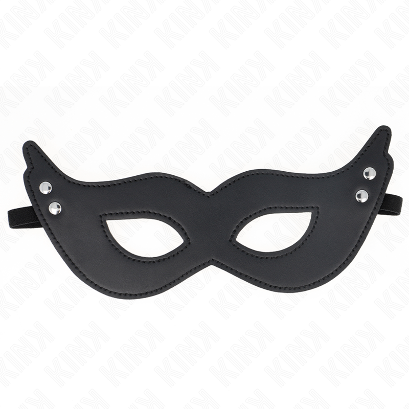 KINK - LEATHERETTE MASK WITH RIVETS MODEL 1 26 x 8 CM - 1