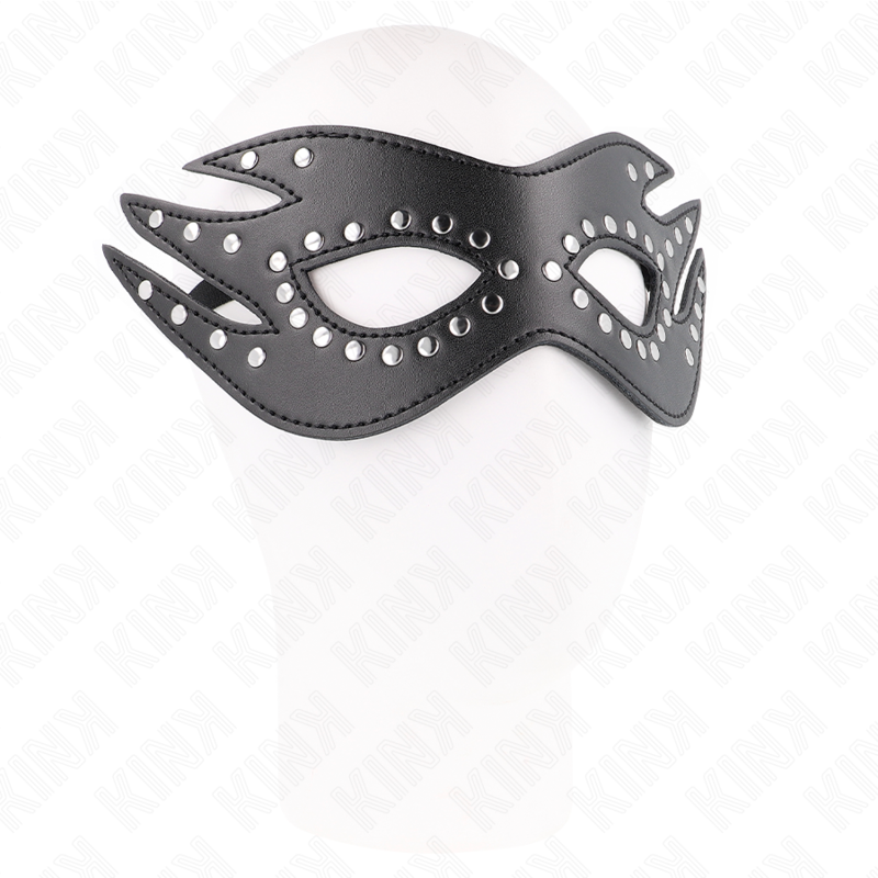 KINK - LEATHERETTE MASK WITH RIVETS MODEL 3 26 x 9.5 CM - 3