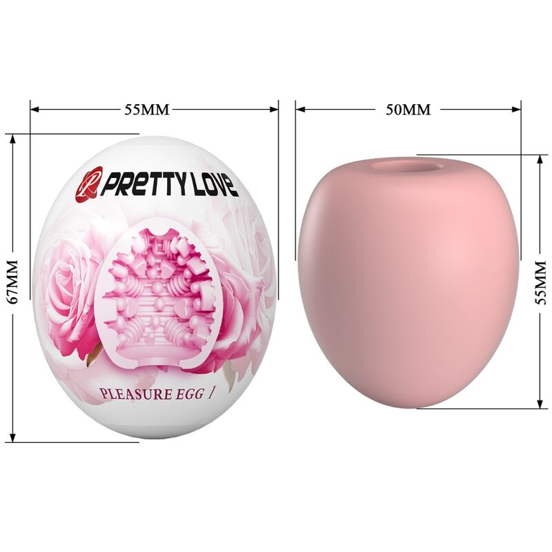 PRETTY LOVE - MALE MASTURBATOR EGG PINK - 8