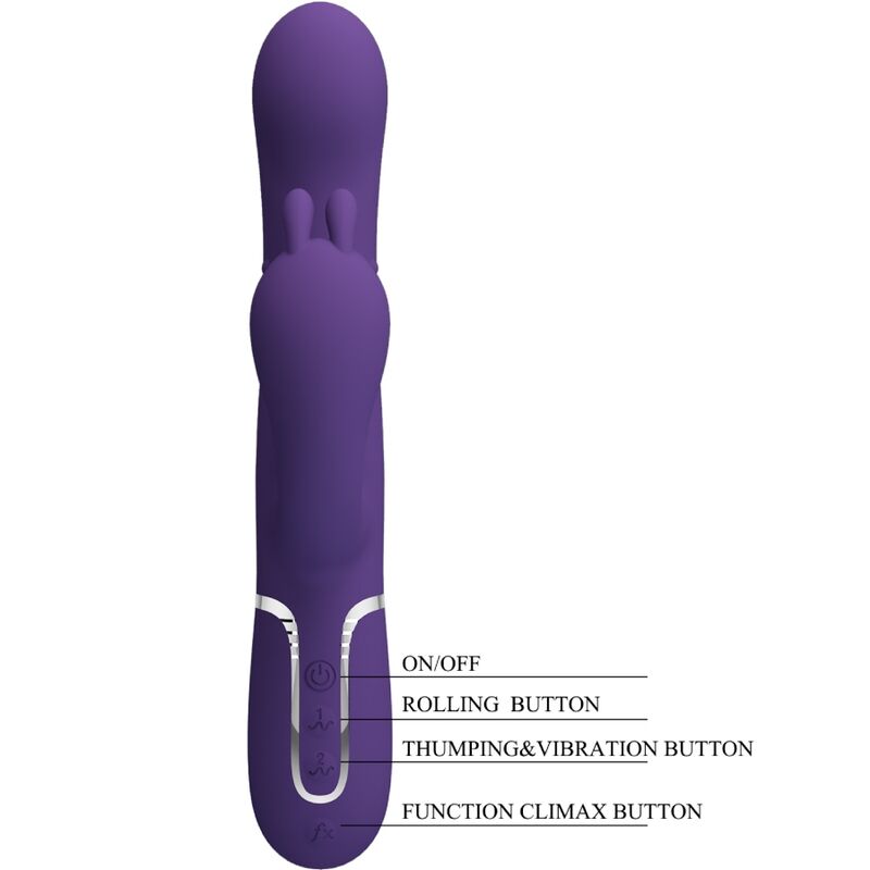 PRETTY LOVE - CAMMY TRIPLE VIBRATOR MULTIFUNCTION 4 IN 1 PURPLE - 9