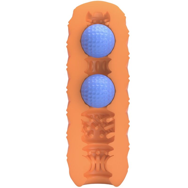 PRETTY LOVE - TWIN BALLS MALE MASTURBATOR ORANGE - 1