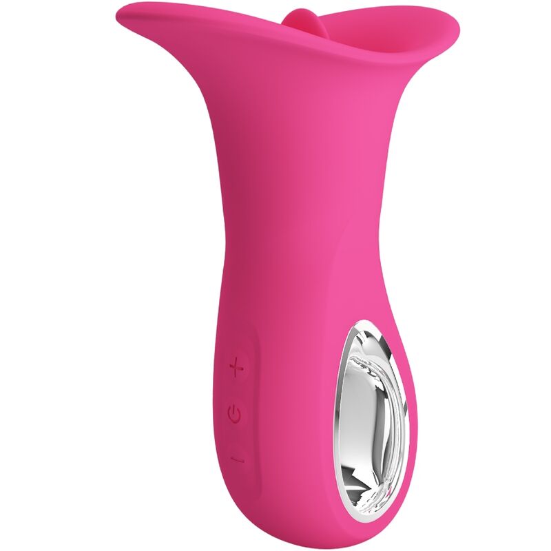 PRETTY LOVE - CLYDE ORAL VIBRATOR VIBRATING TONGUE 12 VIBRATIONS PINK - 7