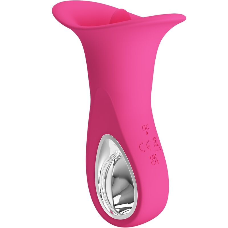 PRETTY LOVE - CLYDE ORAL VIBRATOR VIBRATING TONGUE 12 VIBRATIONS PINK - 3