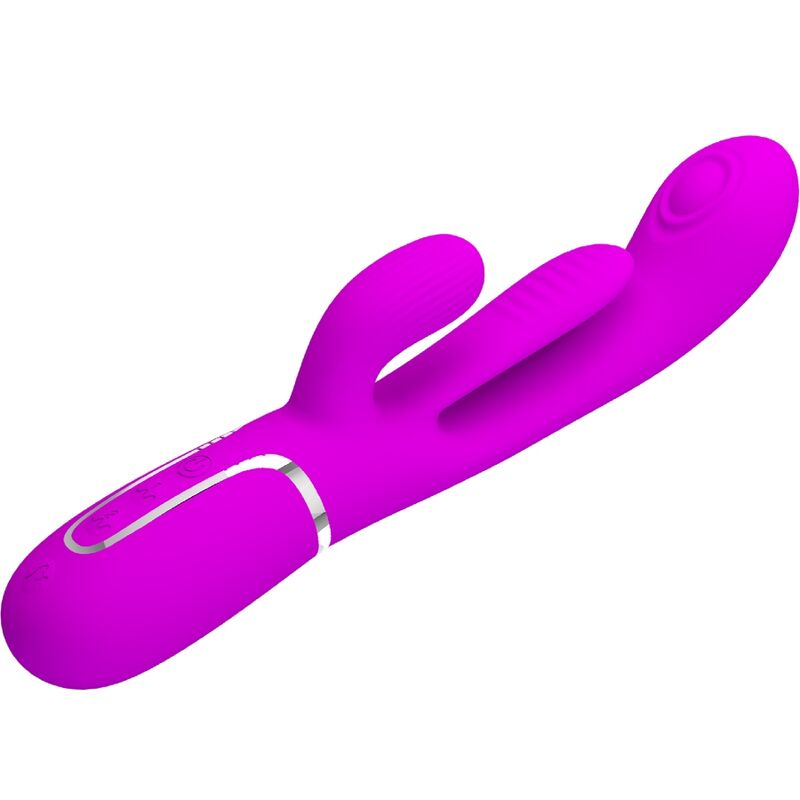 PRETTY LOVE - SHANIA MULTIFUNCTIONAL TRIPLE RABBIT VIBRATOR PINK