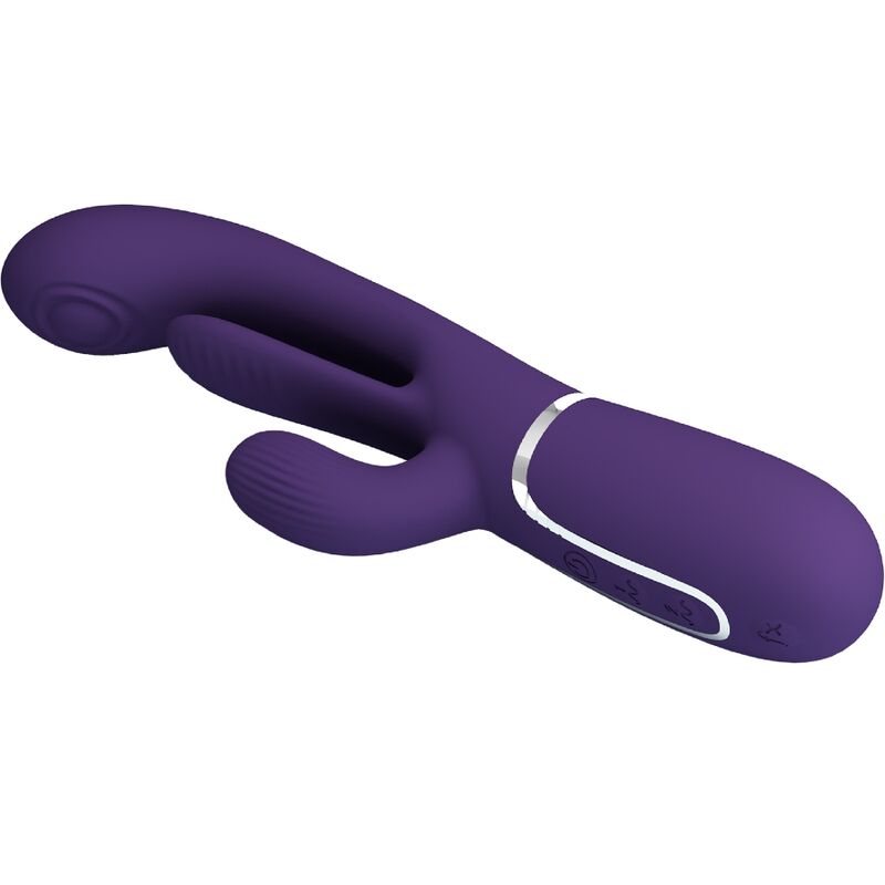 PRETTY LOVE - SHANIA TRIPLE RABBIT VIBRATOR MULTIFUNCTION PURPLE - 2
