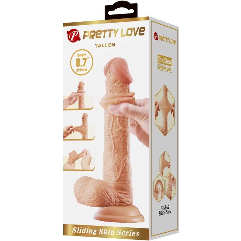 PRETTY LOVE - TALLEN REALISTIC DILDO 22 CM FLESH - 6