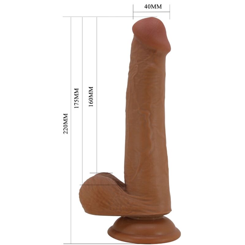 PRETTY LOVE - TALLEN REALISTIC DILDO 22 CM BROWN - 3