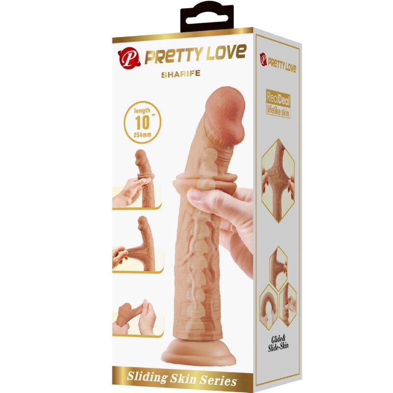 PRETTY LOVE - SHARIFE REALISTIC DILDO 25 CM FLESH - 5