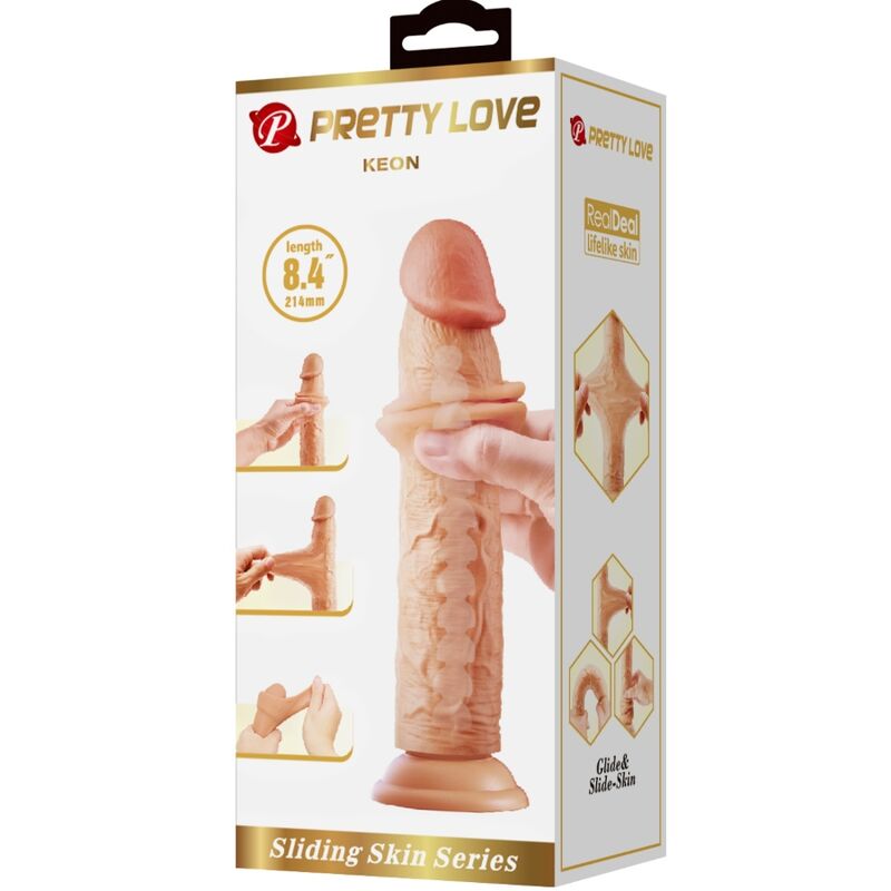 PRETTY LOVE - KEON REALISTIC DILDO 21 CM FLESH - 6
