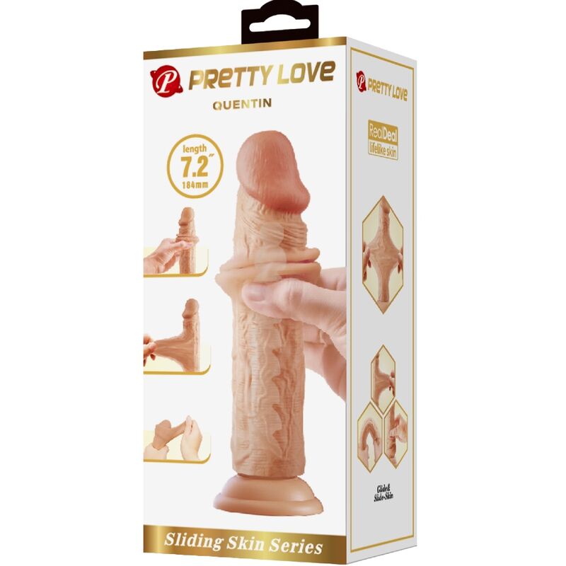 PRETTY LOVE - QUENTIN REALISTIC DILDO 18 CM FLESH - 2
