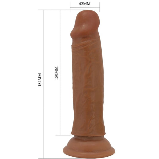 PRETTY LOVE - QUENTIN REALISTIC DILDO 18 CM BROWN - 1