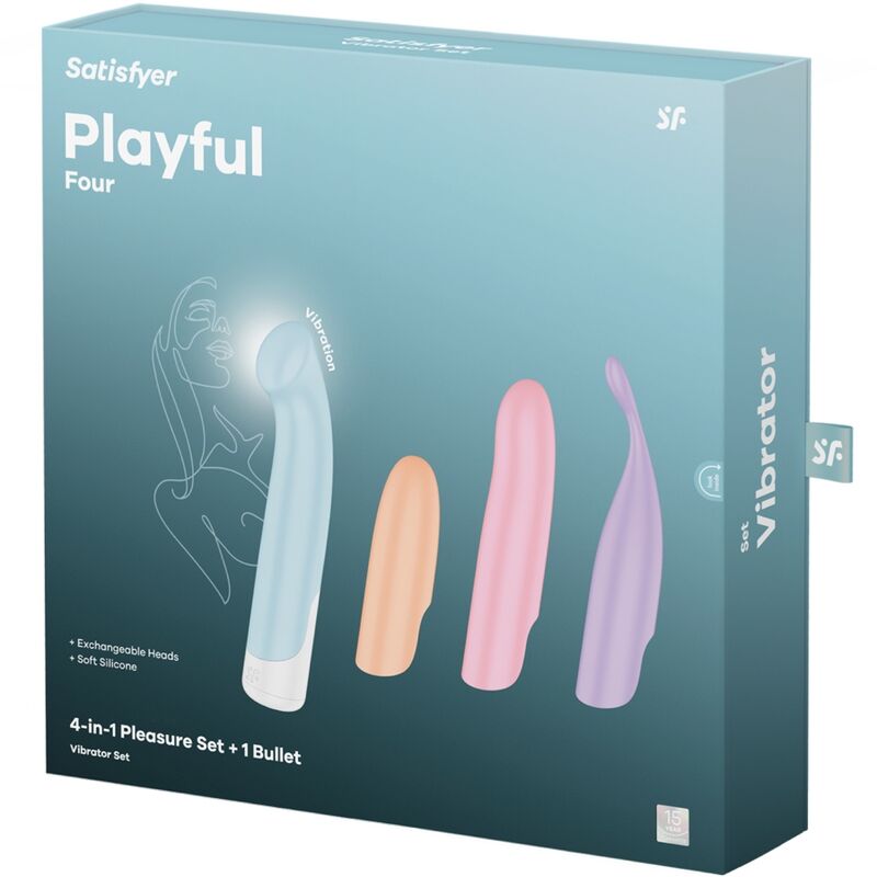 SATISFYER - PLAYFUL FOUR SET VIBRATORS 4 IN 1 + POWER BULLET - 2