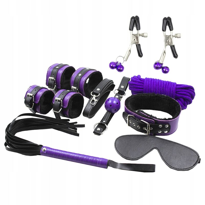 SECRETPLAY - BDSM SET 8PCS PURBLE /BLACK - 2