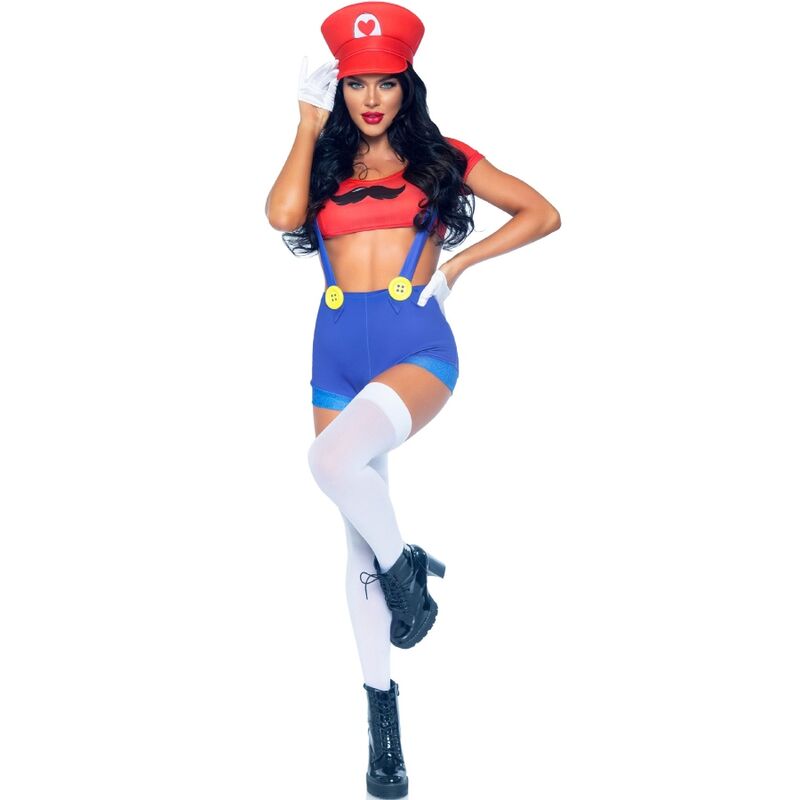 LEG AVENUE - SEXY COSTUME MARIO BROS RED/BLUE S - 2