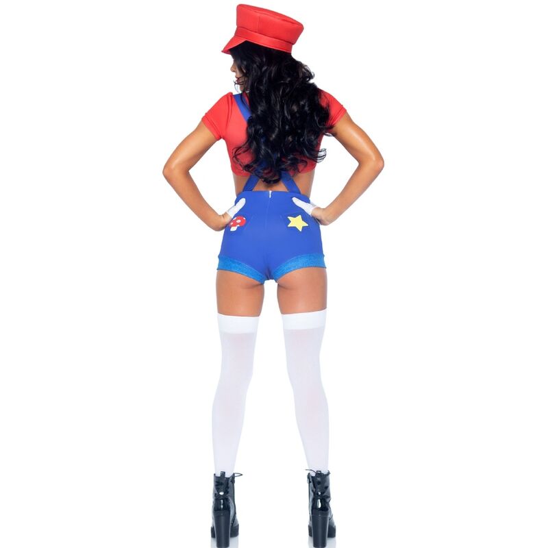 LEG AVENUE - SEXY COSTUME MARIO BROS RED/BLUE S - 3