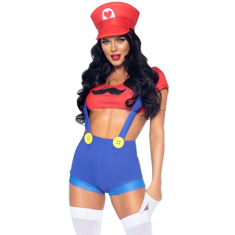 LEG AVENUE - SEXY COSTUME MARIO BROS RED/BLUE S - 4