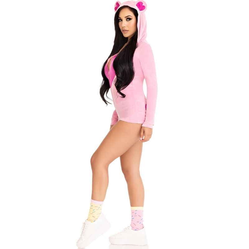 LEG AVENUE - TEDDY BEAR VELVET BODYSUIT PINK M - 7