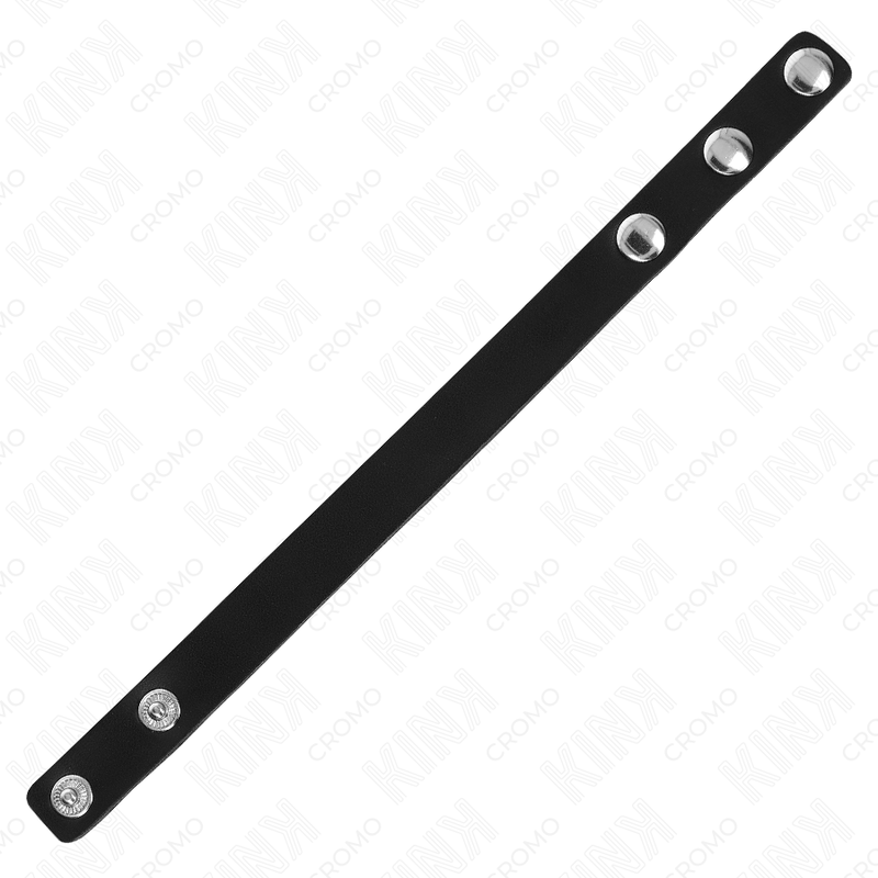 KINK - LEATHER PENIS RING WITH PRESSURE CLOSURE 21.5 X 1.5 CM - 5