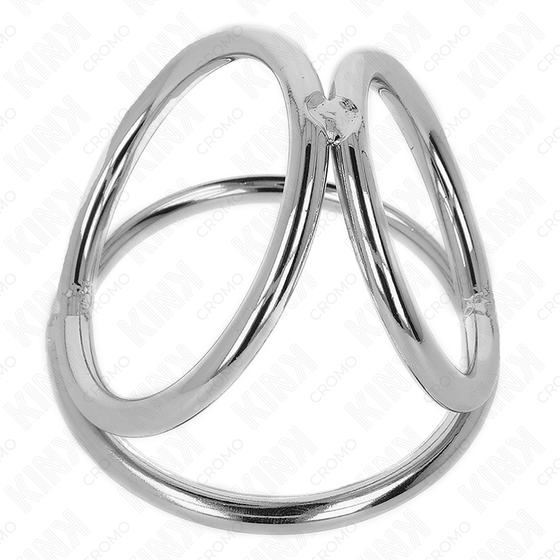KINK - TRIPLE CHROME METAL PENIS RING 3.2 CM TO 4.5 CM - 3