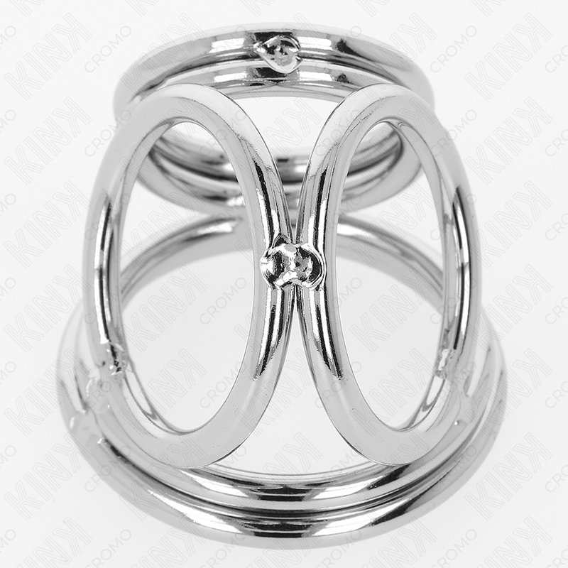 KINK - TRIPLE CHROME METAL PENIS RING 3.8 CM TO 5 CM MODEL 1 - 3
