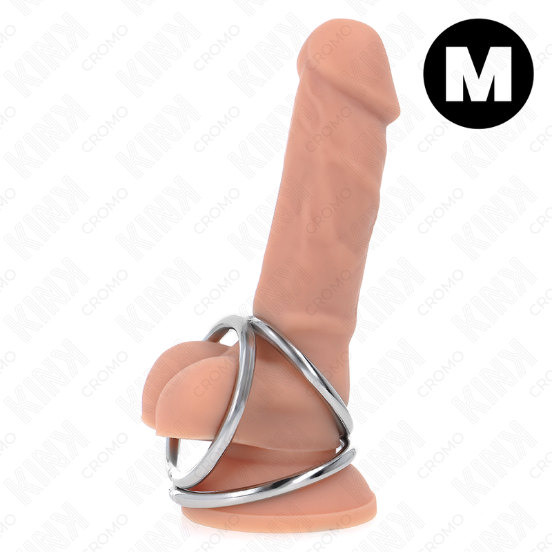 KINK - TRIPLE CHROME METAL PENIS RING 3.8 CM TO 5 CM MODEL 2 - 1