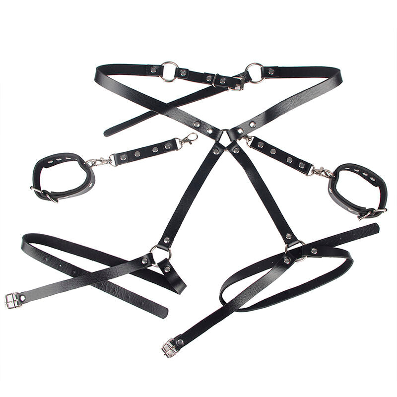 SUBBLIME - 953690 HANDCUFFS WITH BONDAGE BELT BLACK ONE SIZE - 6
