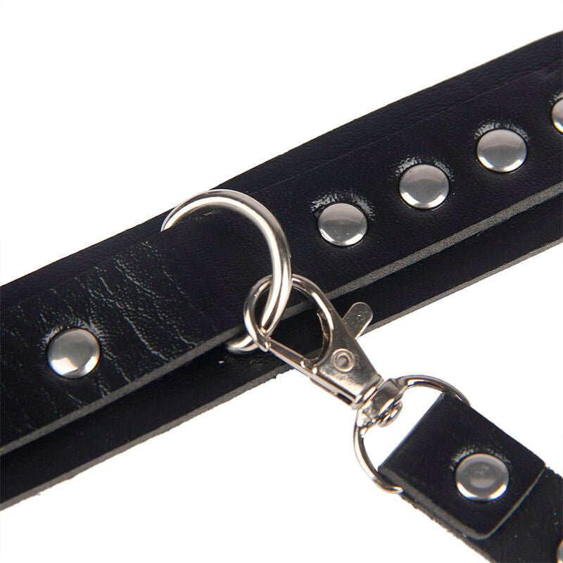 SUBBLIME - 953690 HANDCUFFS WITH BONDAGE BELT BLACK ONE SIZE - 10