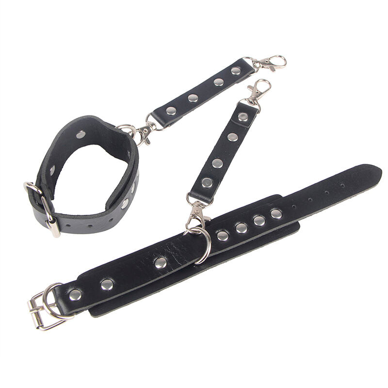 SUBBLIME - 953690 HANDCUFFS WITH BONDAGE BELT BLACK ONE SIZE - 11