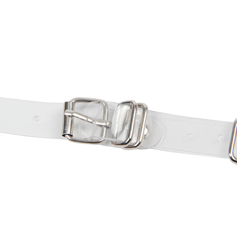 SUBBLIME - 953737 CHEST HARNESS WITH RINGS AND SILVER CHAINS ONE SIZE