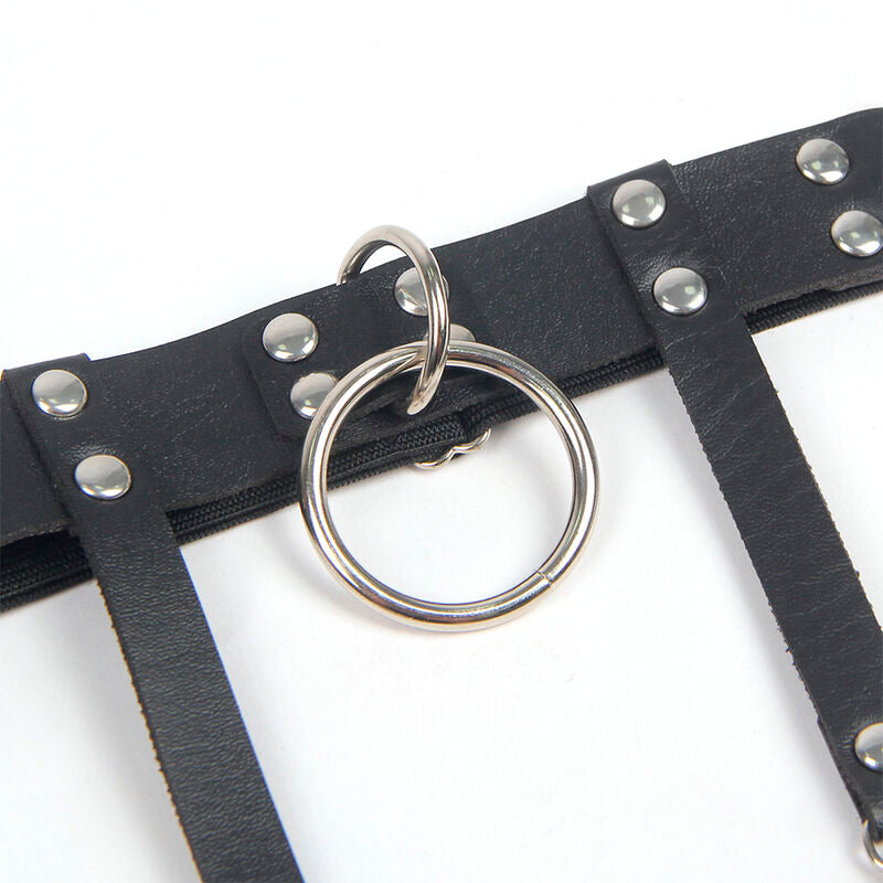 SUBBLIME - 953744 ADJUSTABLE LEATHER PUNK GARTER BLACK ONE SIZE - 4