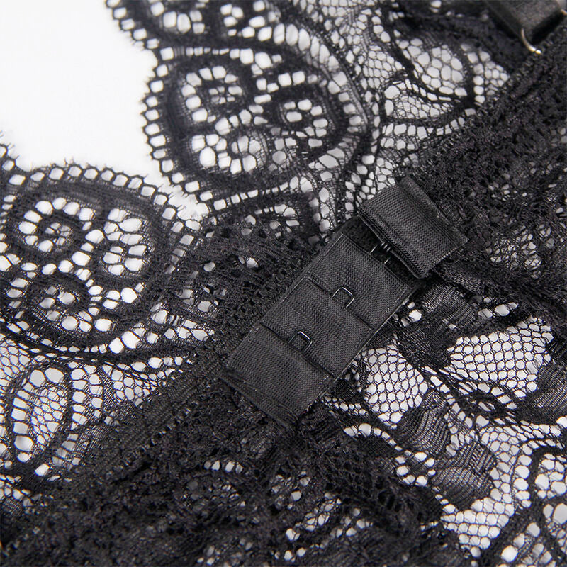 SUBBLIME - 953928 CHEMISE DE NUIT EN SOIE ET DENTELLE + CULOTTE NOIRE L/XL