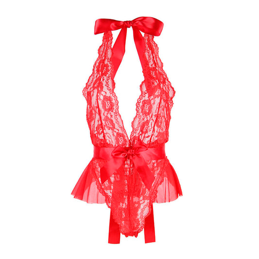 SUBBLIME - 953980 SEXY BODY WITH RUFFLES + RED BELT L/XL