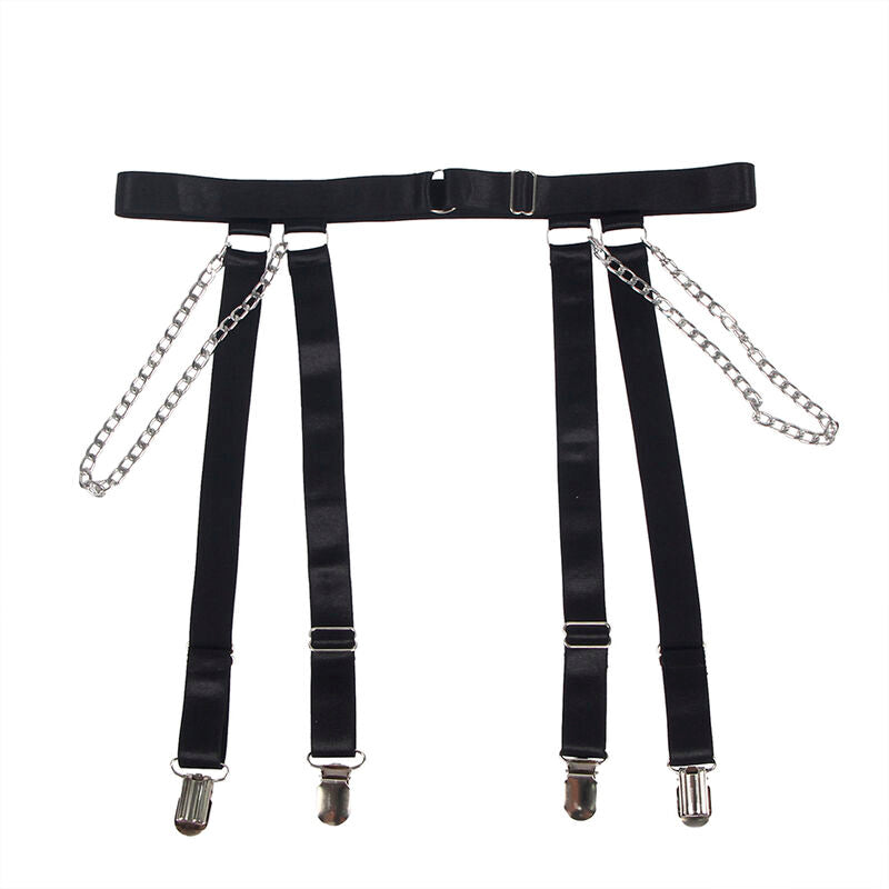 SUBBLIME - 954260 BODY WITH CHAINS + GARTER BELT BLACK S/M - 6