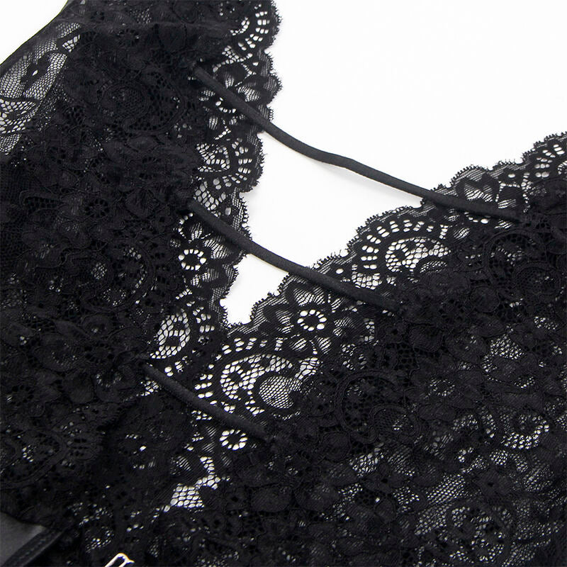 SUBBLIME - 954390 SEXY BODY WITH GARTER BELT BLACK L/XL - 7