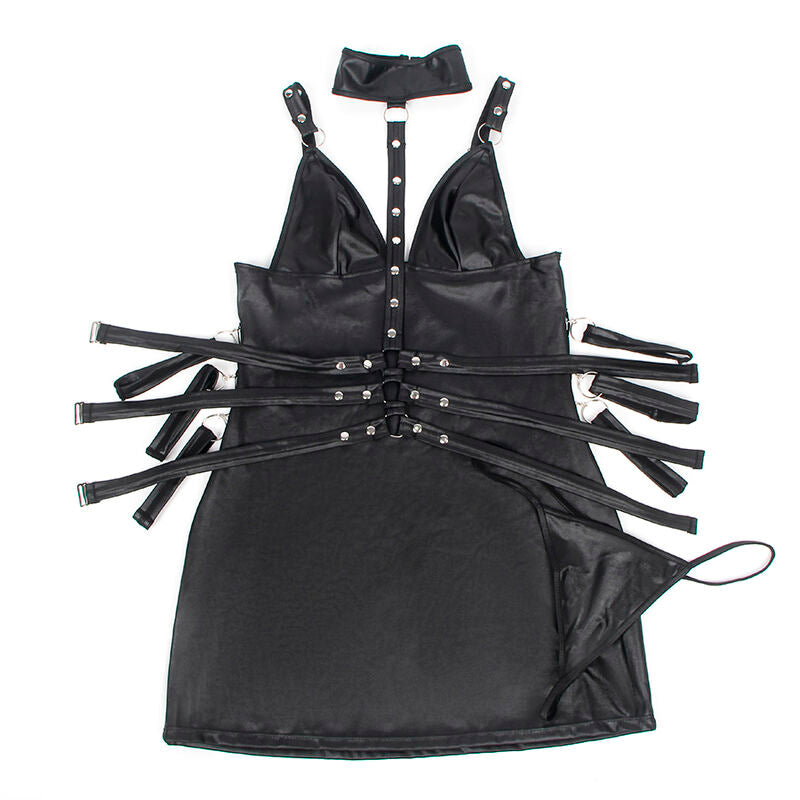SUBBLIME - 954406 ABITO BONDAGE IN PELLE NERO S/M