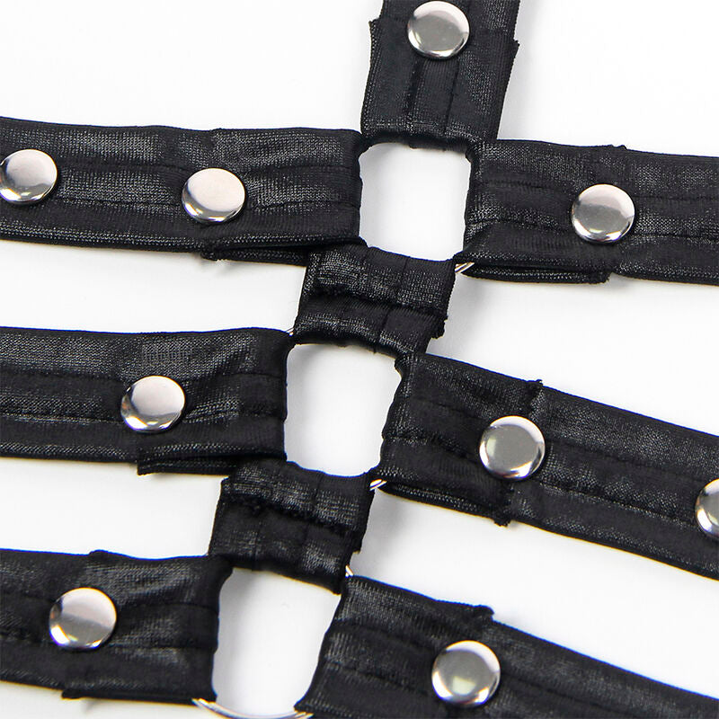 SUBBLIME - 954406 ABITO BONDAGE IN PELLE NERO S/M