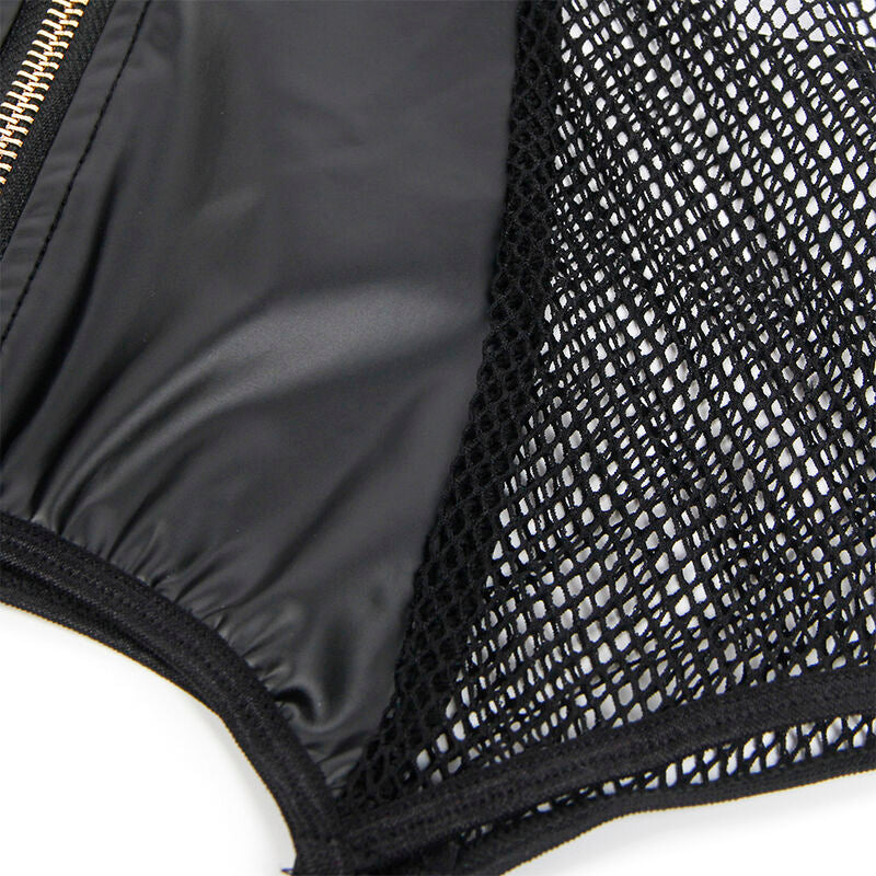 SUBBLIME - 954451 SEXY MESH DRESS LEATHER BLACK L/XL - 11