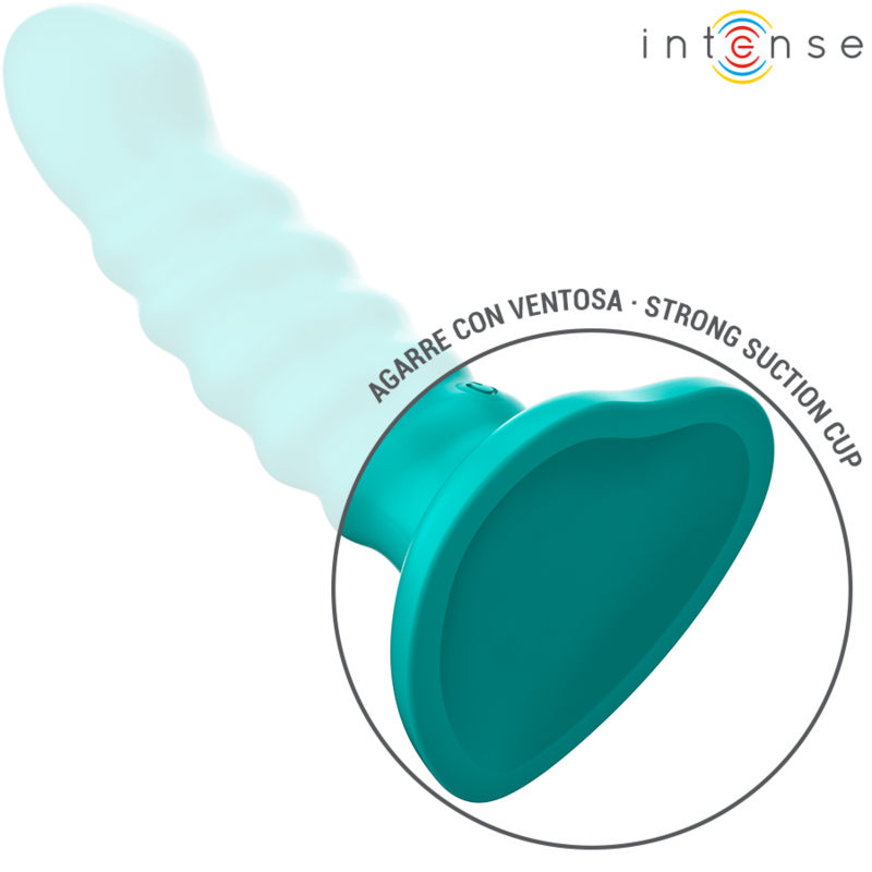 INTENSE - BUFFY VIBRATOR SIZE S SPIRAL DESIGN 10 VIBRATIONS BLUE REMOTE CONTROL - 6