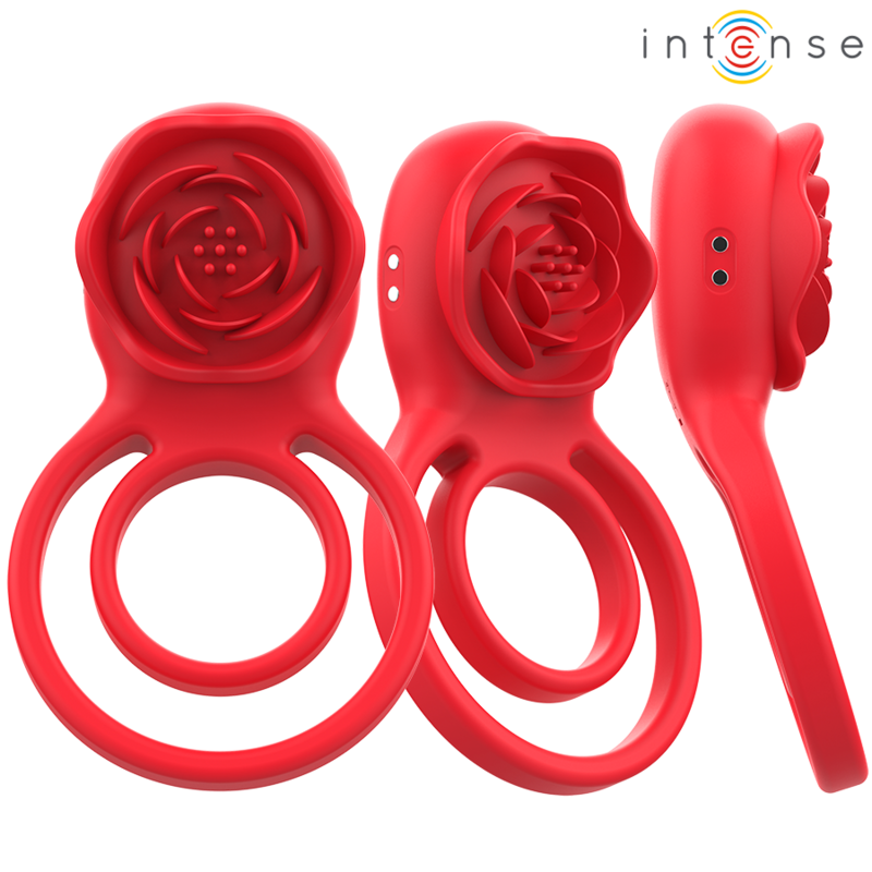 INTENSE - GAIL STIMULATOR ROSE 10 VIBRATIONS RED REMOTE CONTROL - 2