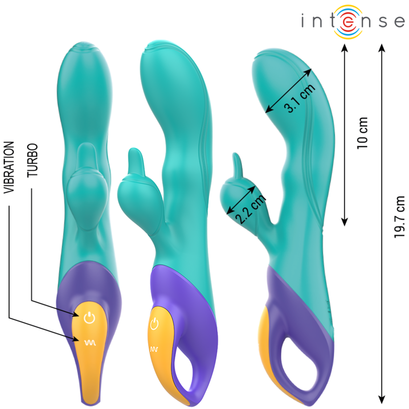 INTENSE - FRED RABBIT VIBRATOR BLUE - 3