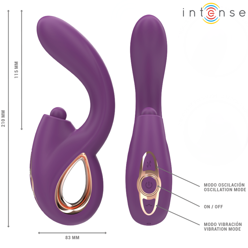 INTENSE - LALI MULTIFUNCTION G-SPOT VIBRATOR TAPPING & THRUST & VIBRATION PURPLE - 3