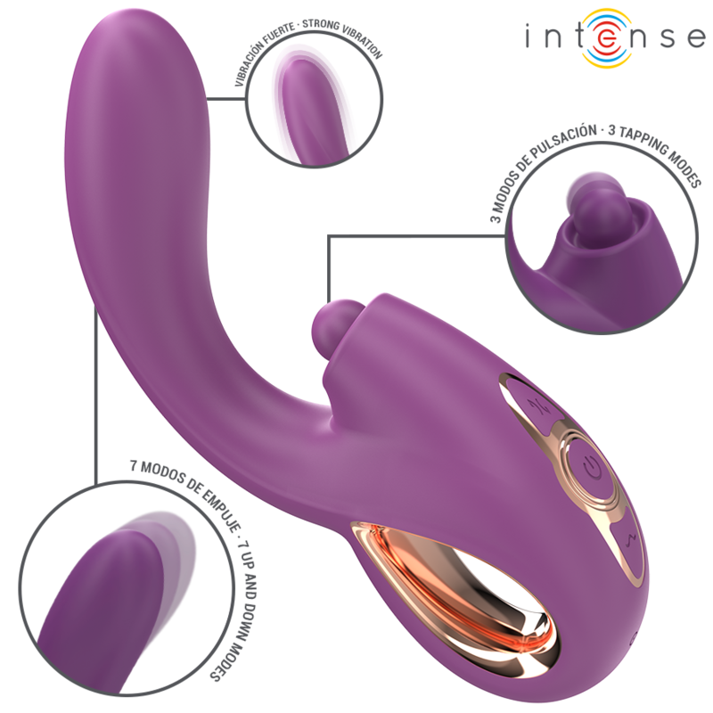 INTENSE - LALI MULTIFUNCTION G-SPOT VIBRATOR TAPPING & THRUST & VIBRATION PURPLE - 6