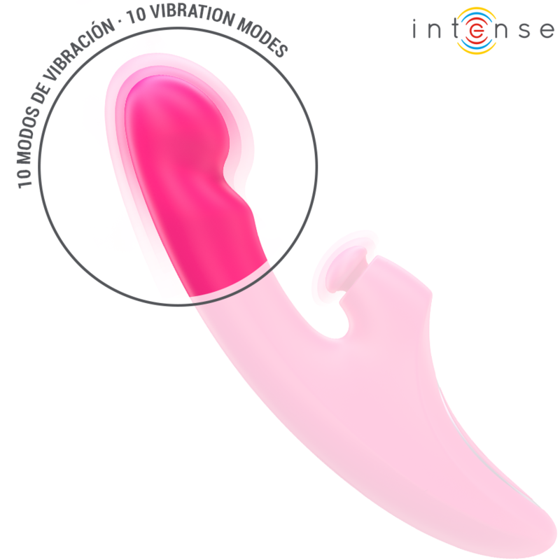 INTENSE - EMI VIBRATOR 13.5 CM MULTIFUNCTION 3 IN 1 10 VIBRATIONS PINK - 2