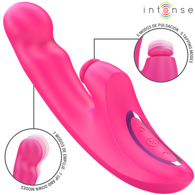 INTENSE - EMI VIBRATOR 13.5 CM MULTIFUNCTION 3 IN 1 10 VIBRATIONS PINK - 5
