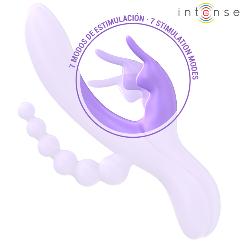 INTENSE - MIKO TRIPLE VIBRATOR RABBIT & STIMULATOR & ANAL 7 VIBRATIONS PURPLE - 5
