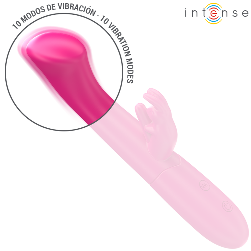 INTENSE - JULIETA RABBIT VIBRATOR 18.6 CM 10 VIBRATIONS PINK - 4