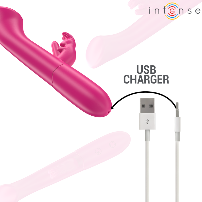 INTENSE - JULIETA RABBIT VIBRATOR 18.6 CM 10 VIBRATIONS PINK - 2