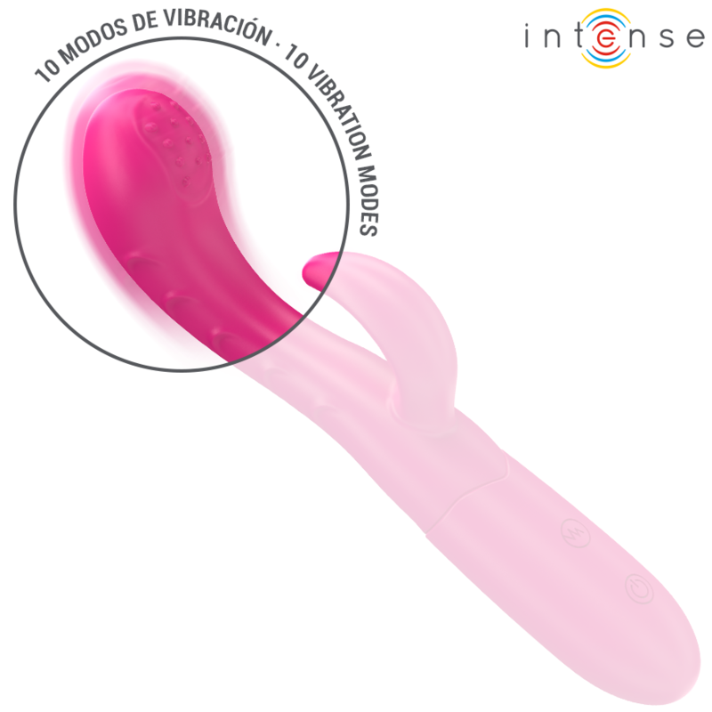 INTENSE - AMARA VIBRATOR WITH STIMULATING TONGUE 10 VIBRATIONS PINK - 3