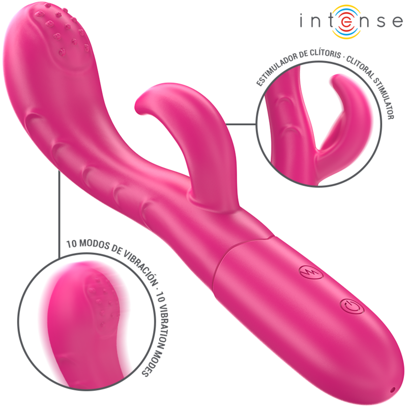 INTENSE - AMARA VIBRATOR WITH STIMULATING TONGUE 10 VIBRATIONS PINK - 6